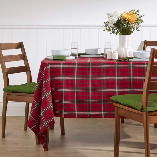 Cotton Christmas Prince Edward Tartan Tablecloth, 54 x 70 Inches