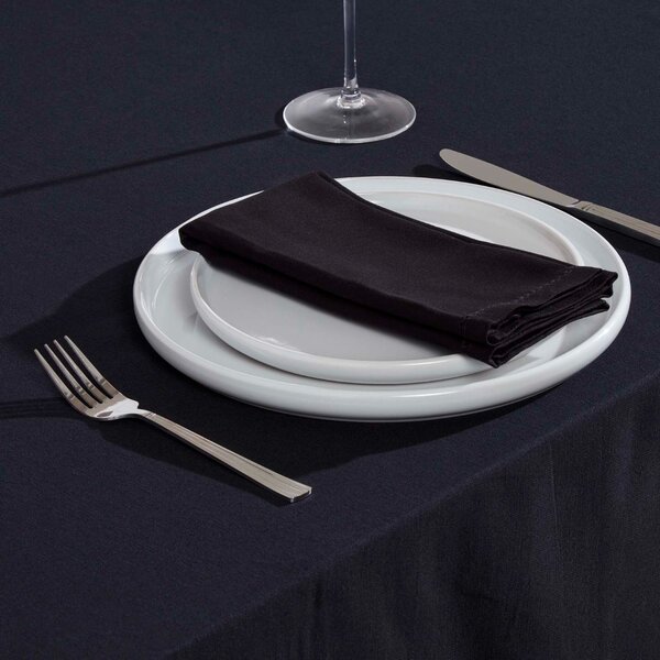 Homescapes Black Cotton Fabric 4 Napkins Set