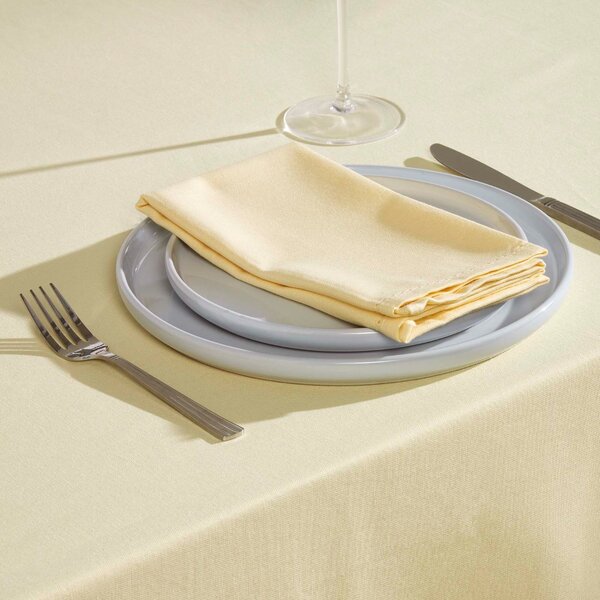 Homescapes Cream Cotton Fabric 4 Napkins Set