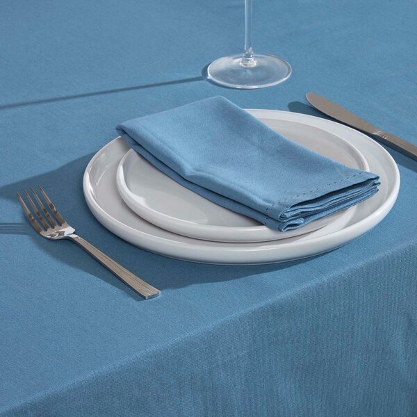 Homescapes Airforce Blue Fabric 4 Napkins Set