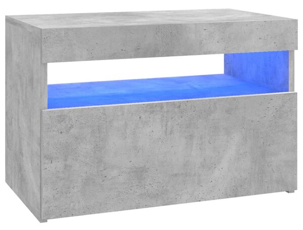 TV Cabinet with LED Lights Concrete Grey 60x35x40 cm