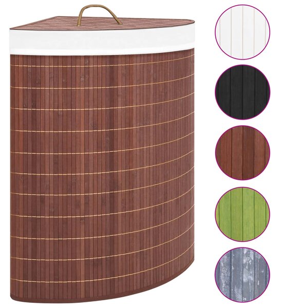 Bamboo Corner Laundry Basket Brown 60 L