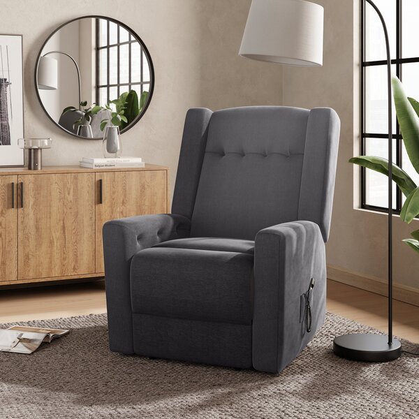 Kendrick Chenille Rise and Recline Chair Chenille Charcoal