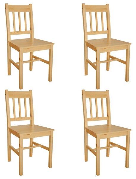 Dining Chairs 4 pcs Pinewood