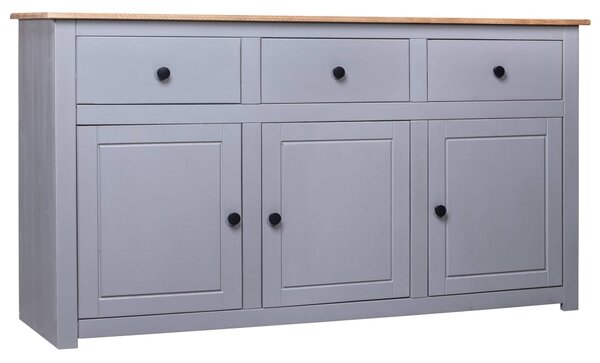 Sideboard Grey 135x40x80 cm Solid Pinewood Panama Range