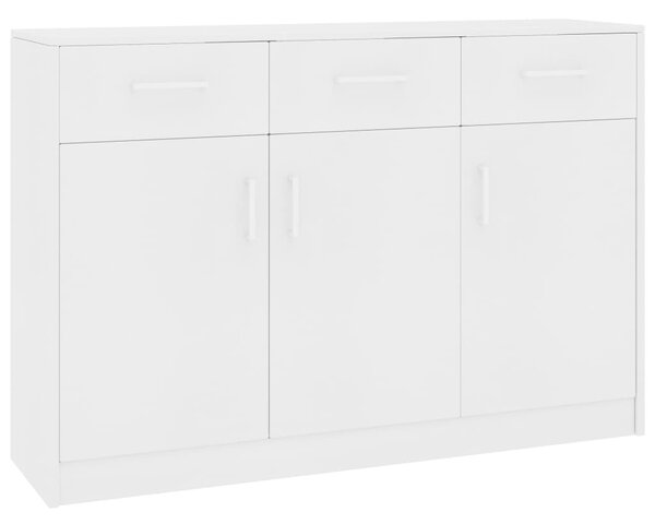 Sideboard White 110x30x75 cm Engineered Wood