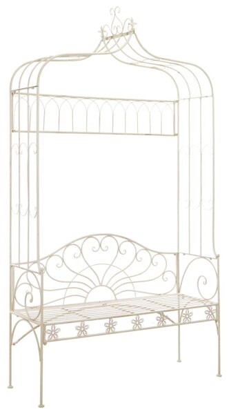 Garden Bench 122 cm Iron Antique White