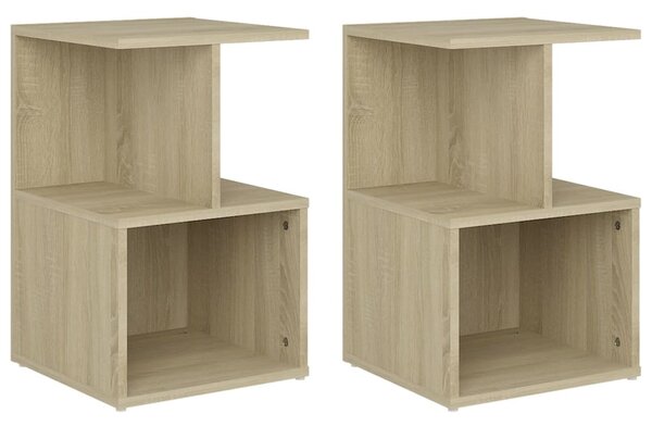 Bedside Cabinets 2 pcs Sonoma Oak 35x35x55 cm Engineered Wood