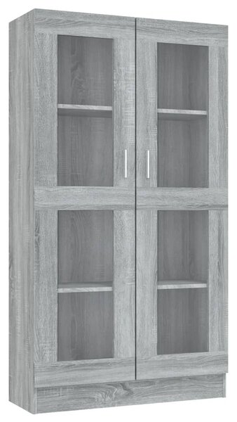 Vitrine Cabinet Grey Sonoma 82.5x30.5x150 cm Engineered Wood