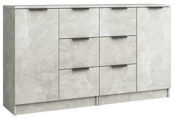 Sideboards 2 pcs Concrete Grey 60x30x70 cm Engineered Wood