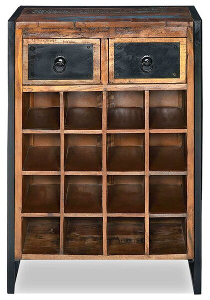 Wine Rack for 16 Bottles Solid Reclaimed Wood