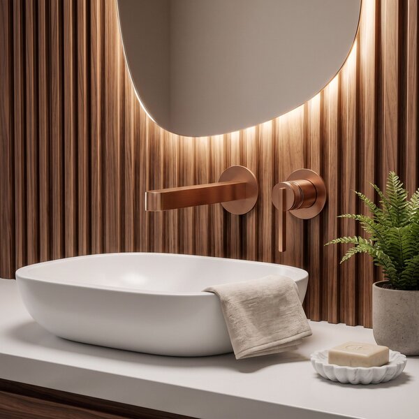 Wall Mounted faucet REA Grace Brush Copper