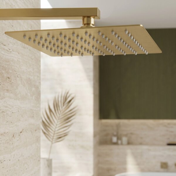 Square rain shower head REA JS-P015BG 25cm Brush Gold