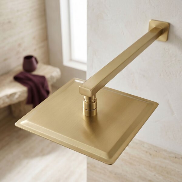 Square rain shower head REA JS-P015BG 25cm Brush Gold