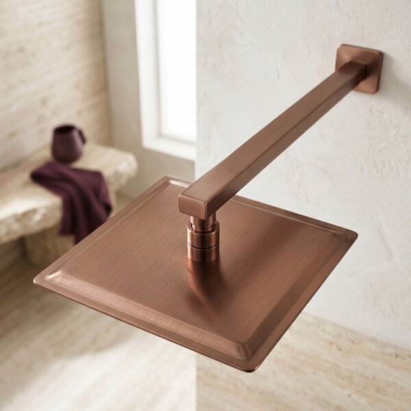 Square shower arm REA JS-9022BRG 40cm Brush Copper