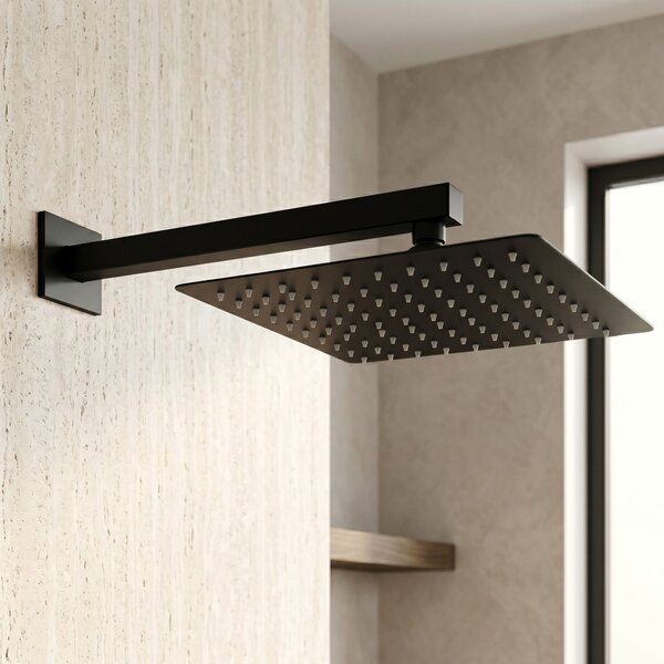 Square rain shower head REA JS-P015B 30cm Black