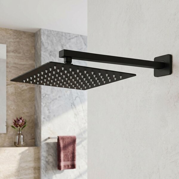 Square rain shower head REA JS-P015B 30cm Black