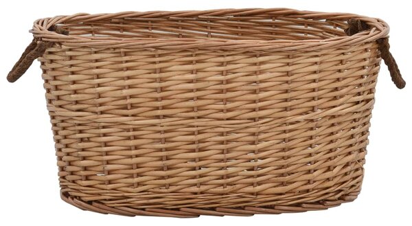 Firewood Basket with Carrying Handles 58x42x29 cm Natural Willow