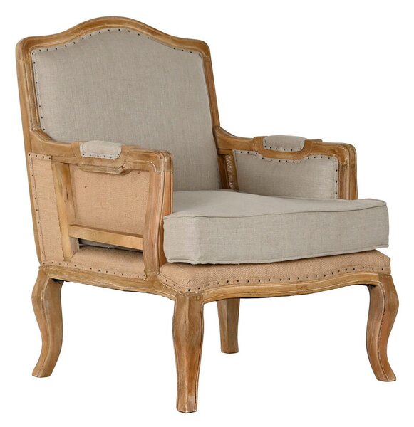 Armchair Home ESPRIT White Natural Mango wood 72 x 80 x 95 cm