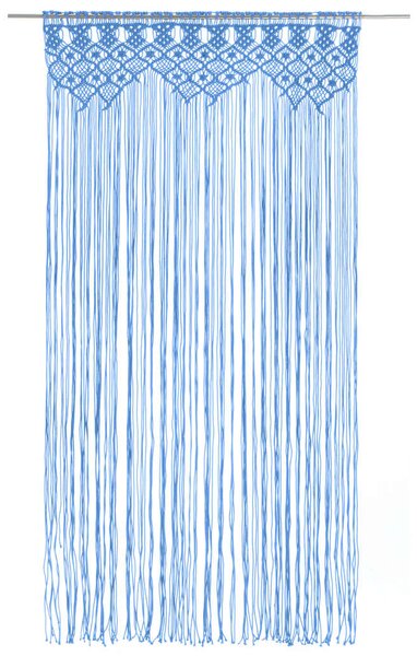 Macrame Curtain Blue 140x240 cm Cotton