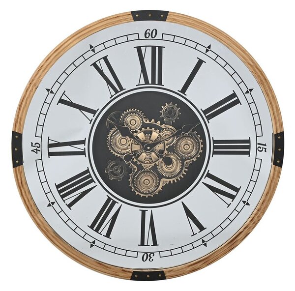 Wall Clock Home ESPRIT Silver Natural Metal Crystal 80 X 8,5 X 80 cm