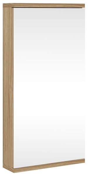 Corner Bathroom Mirror Cabinet Oak 30x24x60 cm