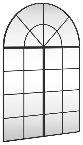 Wall Mirror Black 80x120 cm Arch Iron