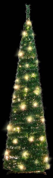 Artificial Christmas Tree Pop-up 50 LEDs Green 120 cm