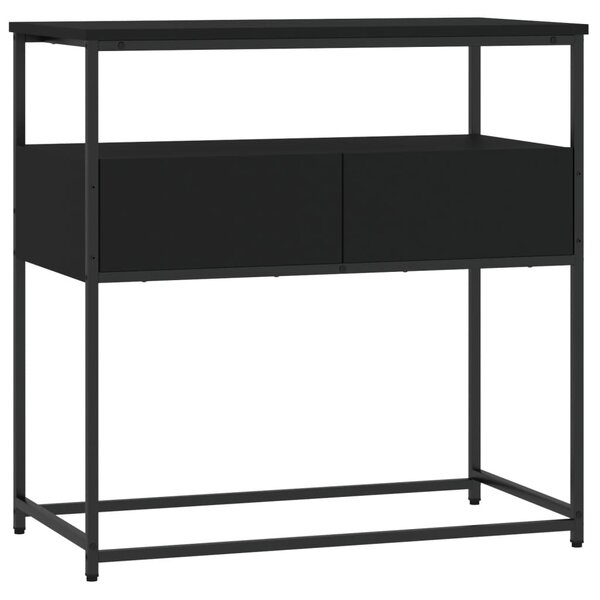 Console Table Black 75x40x75 cm Engineered Wood