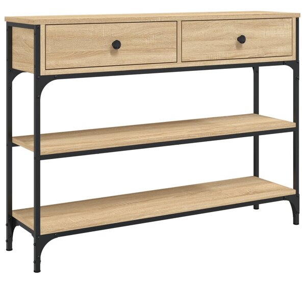 Console Table Sonoma Oak 100x25x75 cm Engineered Wood