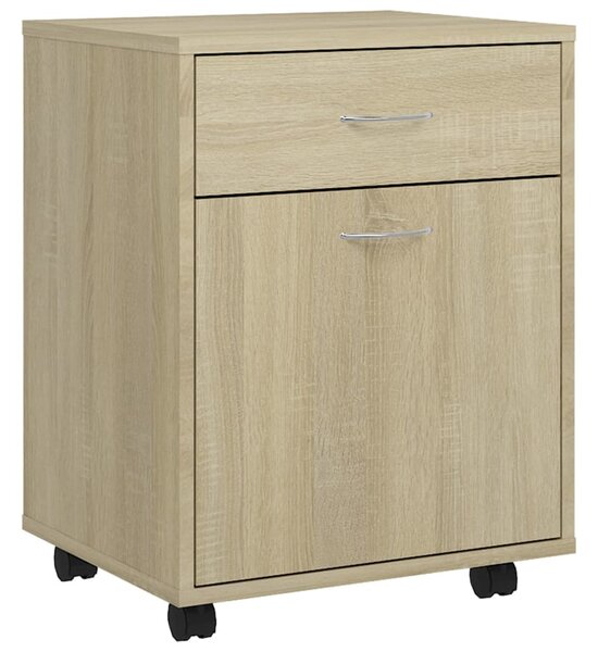 Rolling Cabinet Sonoma Oak 45x38x54 cm Engineered Wood