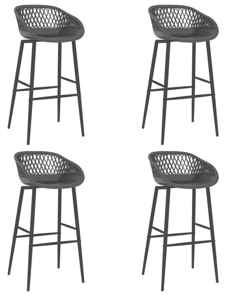 Bar Chairs 4 pcs Black