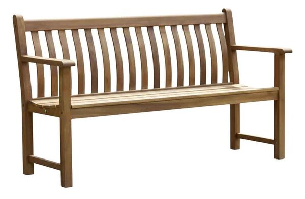 Onda Outdoor Wooden Seating Bench in Natural