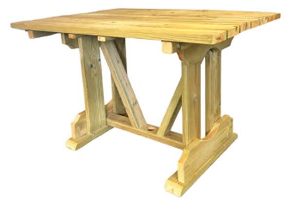 Erog Outdoor Wooden 120cm X 90cm Dining Table In Natural