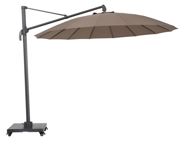 Aviro Garden Taupe Polyester Round Alu Cantilever 3.0m Parasol with Plastic Base