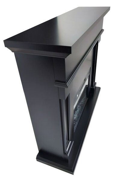 Free Standing Electric Fires ElectricSun Marisa Black Matte, with Sound Effect, 3 Colour, with APP, W120xH102cm