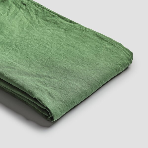 Piglet Forest Green Linen Duvet Cover