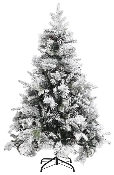 Christmas Tree with Flocked Snow&Cones 150 cm PVC&PE