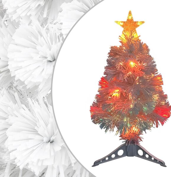 Artificial Pre-lit Christmas Tree White 64 cm Fibre Optic