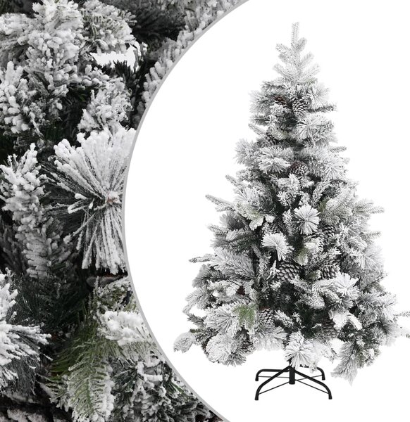 Christmas Tree with Flocked Snow&Cones 150 cm PVC&PE