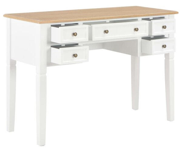 Writing Desk White 109.5x45x77.5 cm Wood