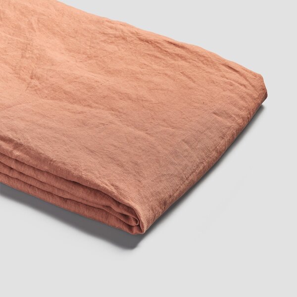 Piglet Burnt Orange Linen Duvet Cover Size Single