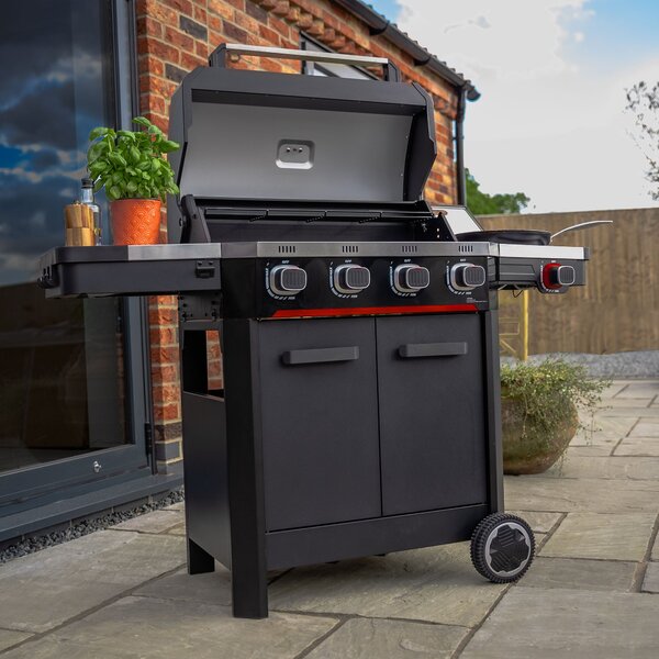 Norfolk Grills Atlas 400 Gas BBQ, 4 Burner with Side Burner & Cabinet