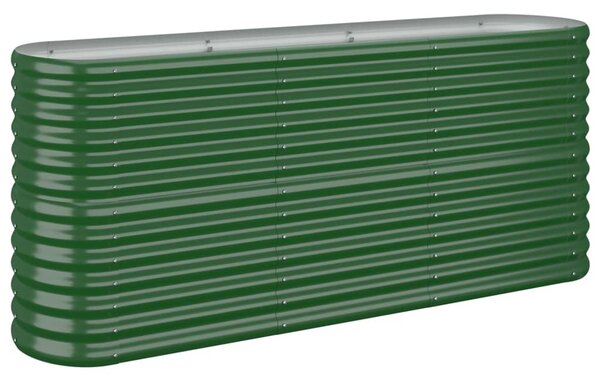 Garden Raised Bed Powder-coated Steel 152x40x68 cm Green