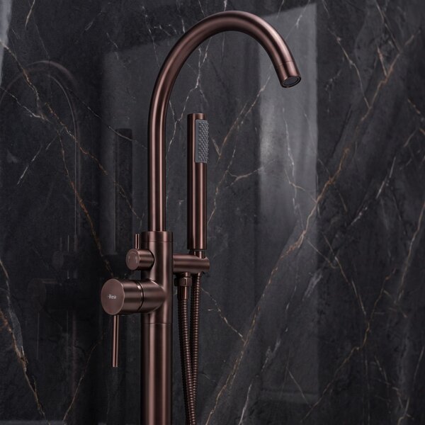 Free-standing faucet Rea Lungo Brush Brown