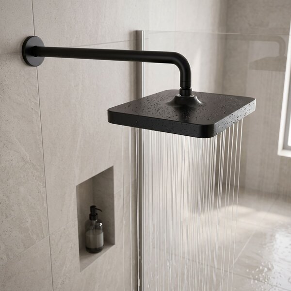Rectangular shower head REA JS-032 Black