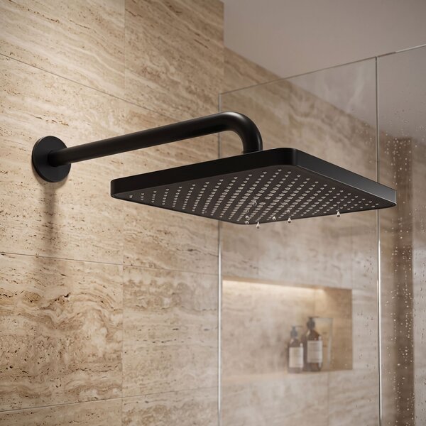 Rectangular shower head REA JS-032 Black