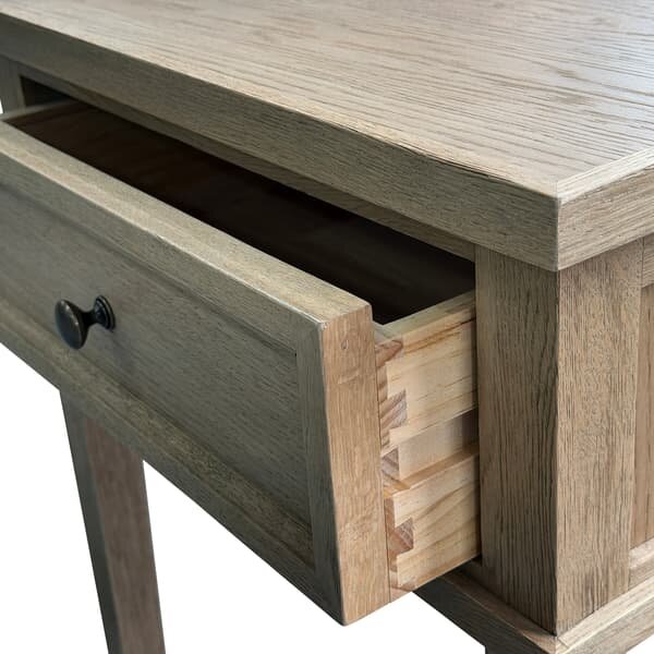 Tennyson Bedside Table Weathered Oak, Side Table - Andrew Martin