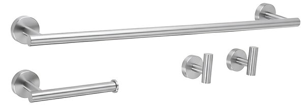 Bathroom Accessories Set Ari Brush Nickel 4 Pieces
