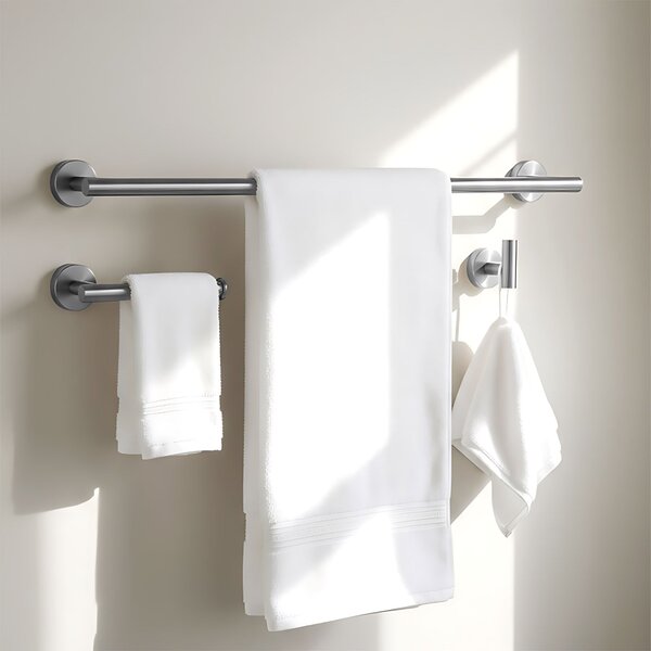 Bathroom Accessories Set Ari Brush Nickel 4 Pieces